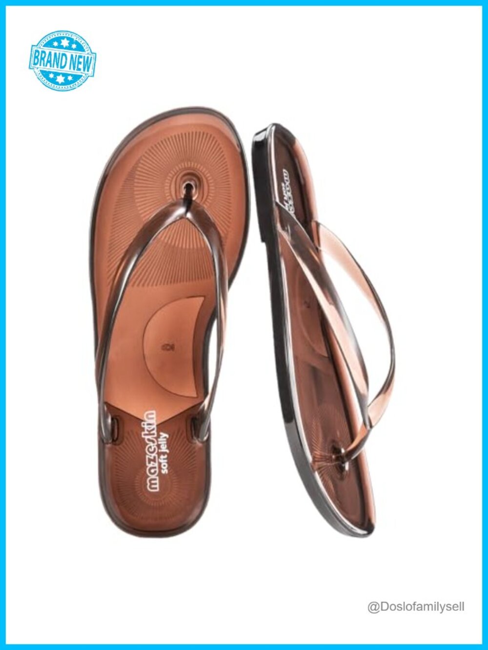 Womens Jelly Flip Flops Soft Flexible Thong Sandals Waterproof Non-Slip PVC
